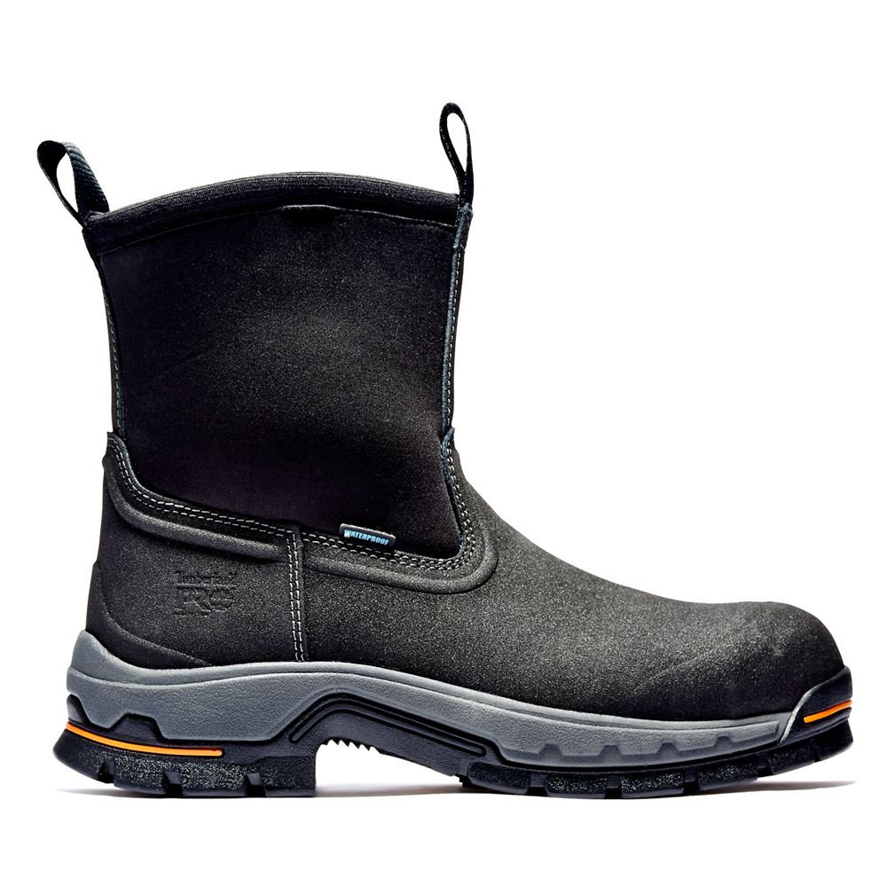 Timberland Μποτακια Εργασίας Ανδρικα Μαυρα - Pro® Stockdale Alloy Toe Wellington - Greece 8479102-NV